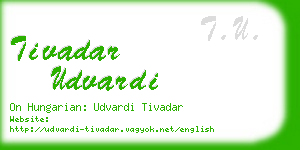 tivadar udvardi business card